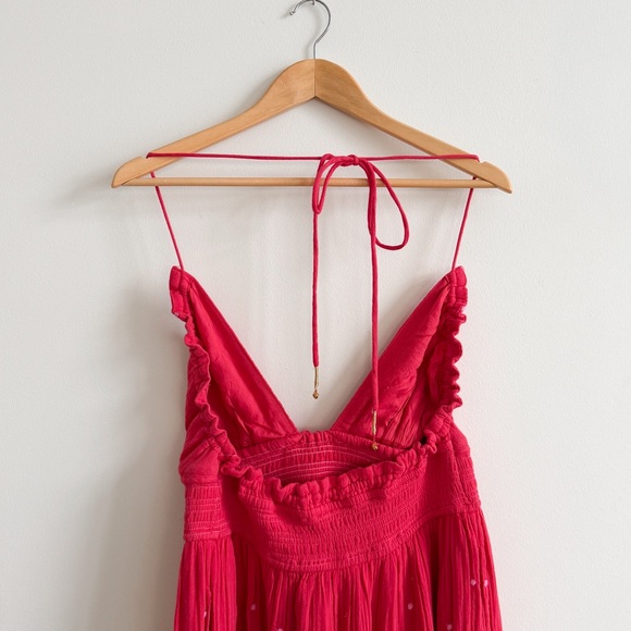FREE PEOPLE • Real Love Embroidered Dress in Cranberry Juice Combo - Picture 10 of 13